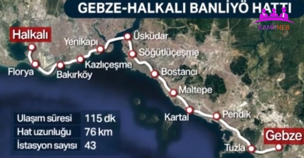Halkalı – Gebze Marmaray / Banliyo Tren Durakları, Ücretleri, Sefer Saatleri